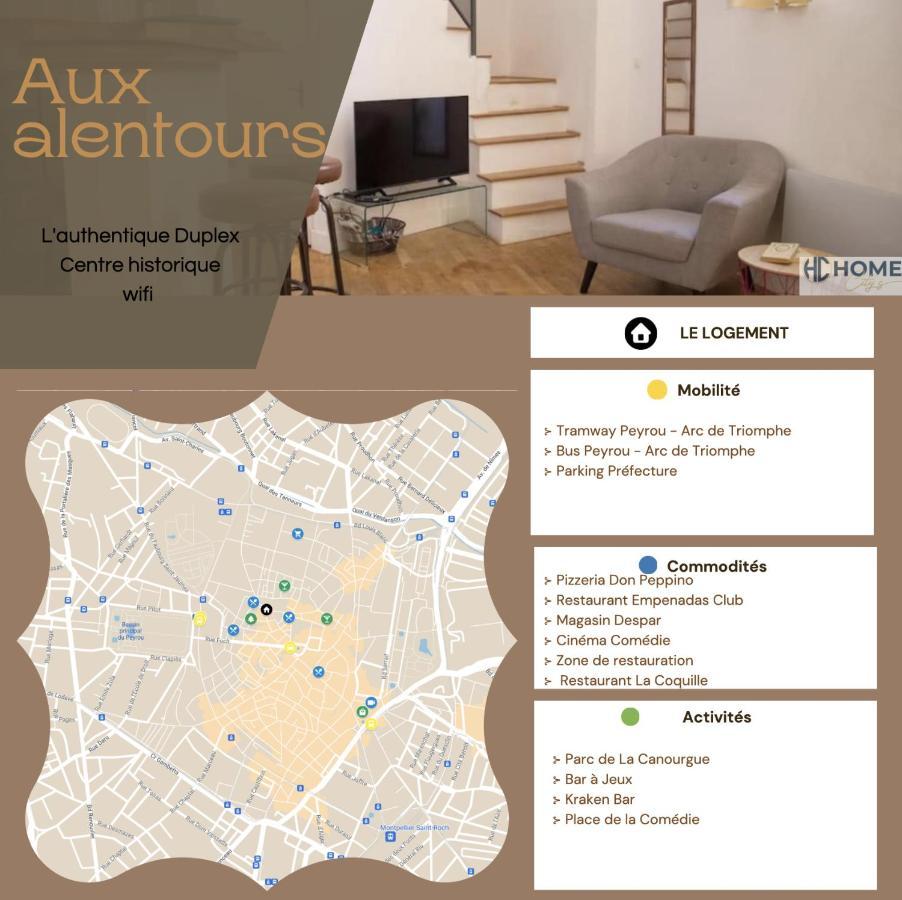Ferienwohnung L'Authentique, Duplex, Centre Historique, Wifi Montpellier Exterior foto
